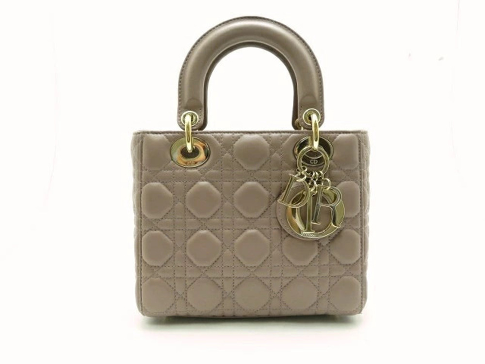 Christian Dior Lady Shoulder Bag Lambskin